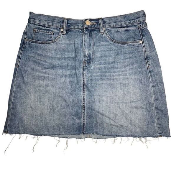 Blank NYC raw hem blue Jean skirt 29 - Picture 2 of 4